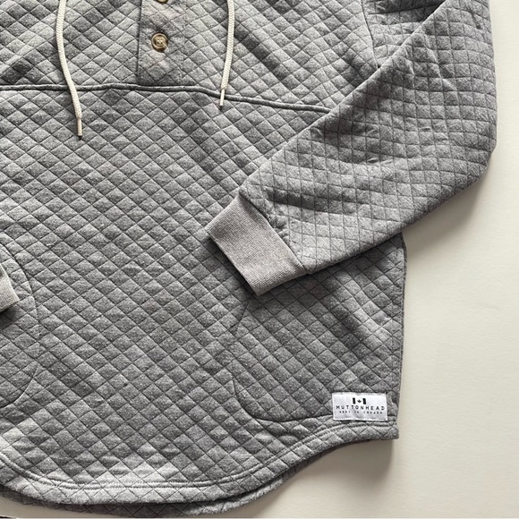 Small | Muttonhead | Camping Hoodie - Heather Grey Quilt - Picture 11 of 12